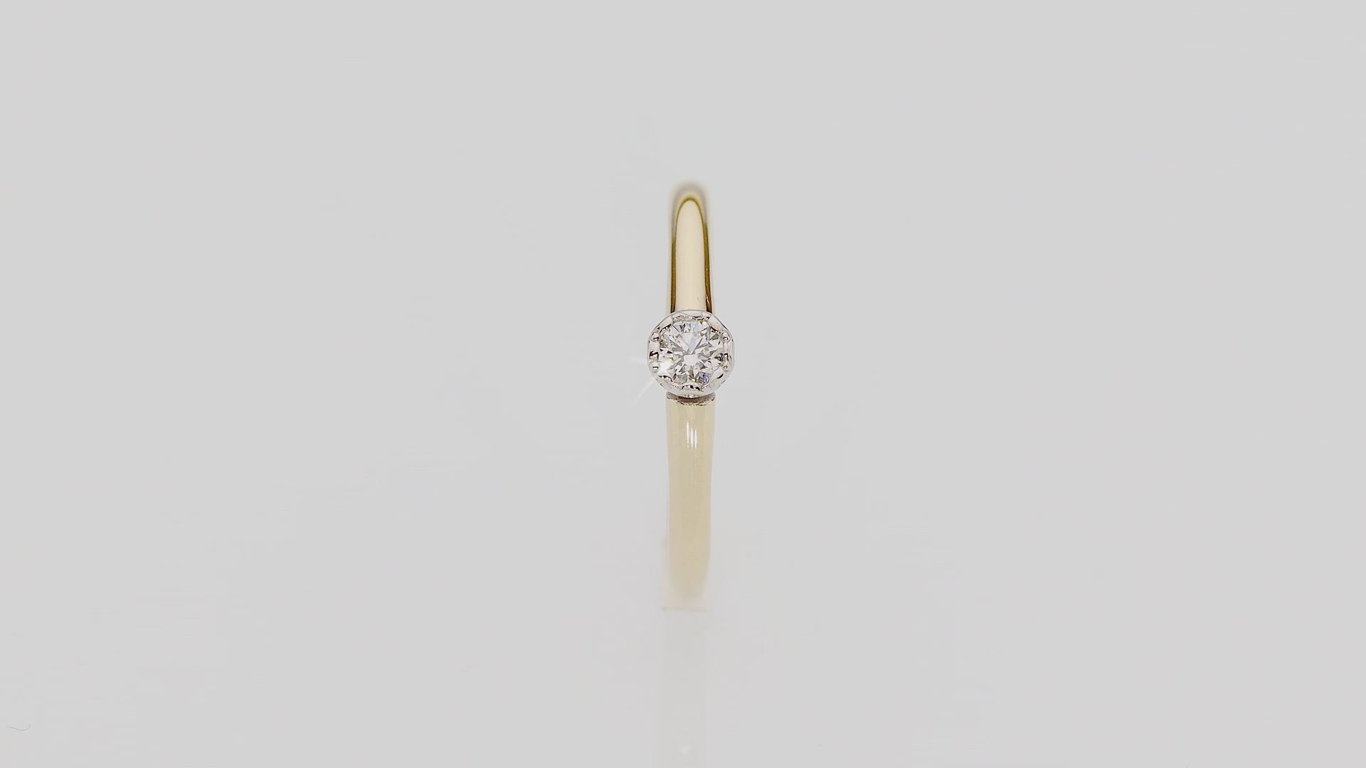 Inel Aur 14K cu Diamant 0.13 ct