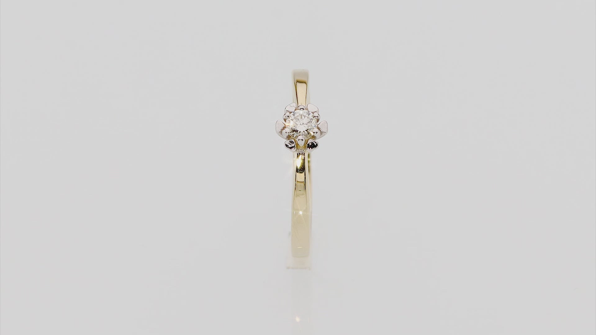 Inel Aur 14K cu Diamant 0,10 ct