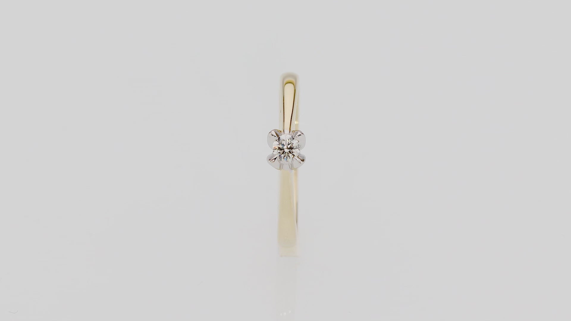 Inel Aur 14K cu Diamant 0,10 ct