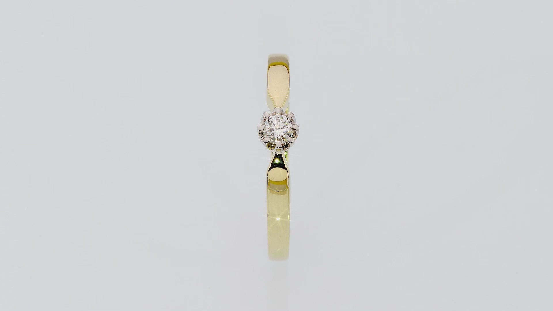 Inel Aur 14K cu Diamant 0.10 ct