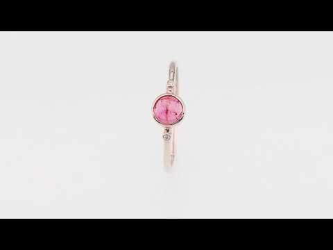 Inel Aur 14K W597 Turmalină Roz 0.60ct Video