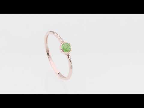Inel Aur 14K W596 Turmalină Verde 0.30ct Video