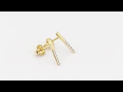 Cercei Aur 14K cu Diamante Naturale 0.05 ct Video