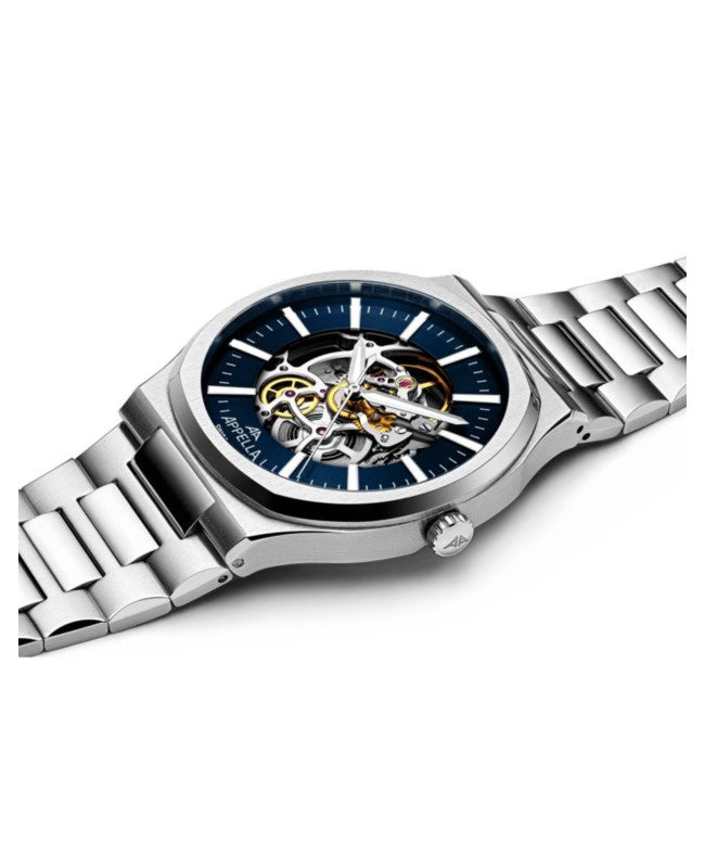 Ceas Appella, L12006.5115ASQ, 43 mm, silver, capac spate cu sticlă de safir