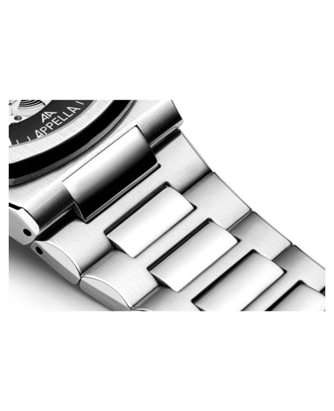Ceas Appella, L12006.5114ASQ, 43 mm, silver, capac spate cu sticlă de safir