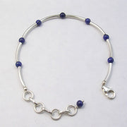 Bratara Argint 925 cu Lapis Lazuli 19.6 cm lungime