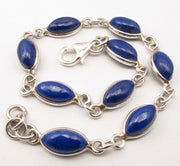 Bratara Argint 925 cu Lapis Lazuli 20.1 cm lungime