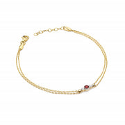 Bratara Aur 14K cu Rubin 0.15 ct si Diamante Naturale 0.03 ct