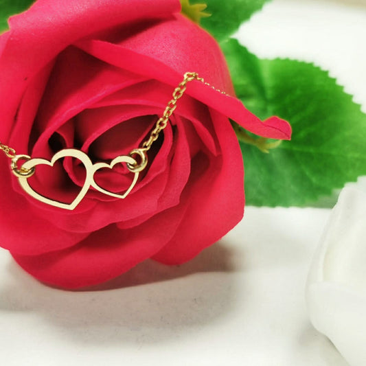 Bratara cu inimioare 11x18mm - Aur 14K