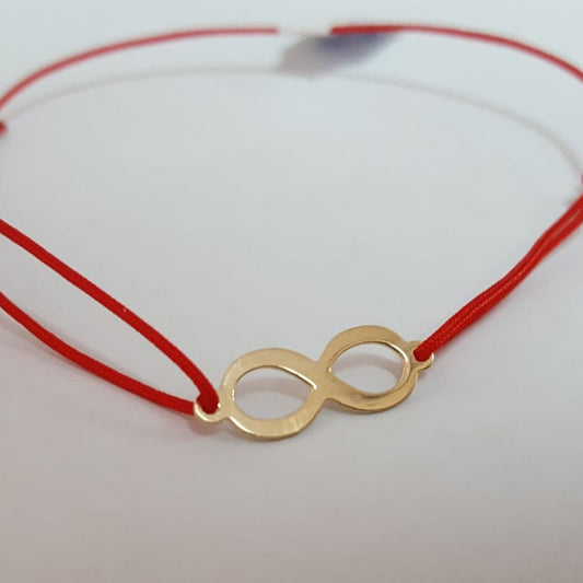 Bratara infinit 7x20 mm - Aur 14 k (prindere reglabila nou-nascut - adulti)