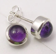 Cercei Argint 925 cu Ametist, 0.8 cm lungime