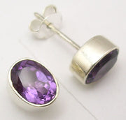 Cercei Argint 925 cu Ametist, 0.9 cm lungime