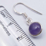 Cercei Argint 925 cu Ametist, 2,7 cm lungime