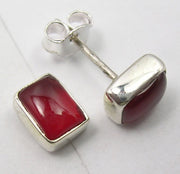 Cercei Argint 925 cu Carnelian, 0.8 cm lungime