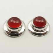 Cercei Argint 925 cu Carnelian, 0.9 cm lungime