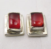 Cercei Argint 925 cu Carnelian, 0,9 cm lungime