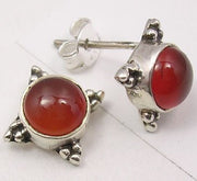 Cercei Argint 925 cu Carnelian, 1,2 cm lungime