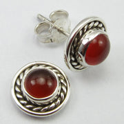 Cercei Argint 925 cu Carnelian 1 cm lungime