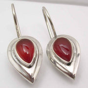Cercei Argint 925 cu Carnelian, 2.5 cm lungime