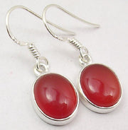 Cercei Argint 925 cu Carnelian, 2.9 cm lungime