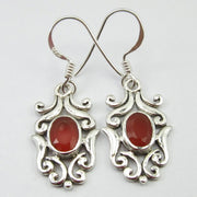 Cercei Argint 925 cu Carnelian 3,5 cm lungime
