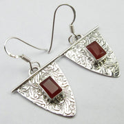 Cercei Argint 925 cu Carnelian 3,7 cm lungime