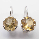 Cercei Argint 925 cu Citrin 1.9 cm lungime