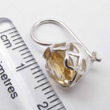 Cercei Argint 925 cu Citrin 1.9 cm lungime