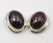 Cercei Argint 925 cu Garnet, 1.2 cm lungime