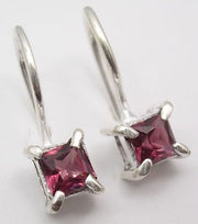 Cercei Argint 925 cu Garnet, 1.6 cm lungime