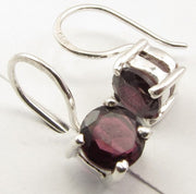 Cercei Argint 925 cu Garnet, 1,6 cm lungime