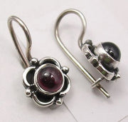 Cercei Argint 925 cu Garnet, 1.8 cm lungime