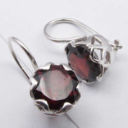 Cercei Argint 925 cu Garnet 1.9 cm lungime
