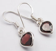 Cercei Argint 925 cu Garnet, 2.6 cm lungime