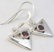 Cercei Argint 925 cu Garnet,2,9 cm lungime