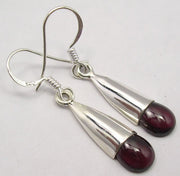 Cercei Argint 925 cu Garnet, 3,8 cm lungime