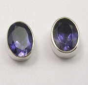 Cercei Argint 925 cu Iolit, 0.9 cm lungime