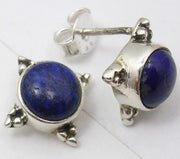 Cercei Argint 925 cu Lapis Lazuli, 1.2 cm lungime