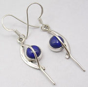 Cercei Argint 925 cu Lapis Lazuli, 4,5 cm lungime