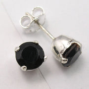 Cercei Argint 925 cu Onix Negru, 0.7 cm lungime