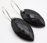 Cercei Argint 925 cu Onix Negru, 3.2 cm lungime