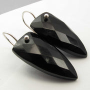 Cercei Argint 925 cu Onix Negru, 3.7 cm lungime