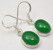Cercei Argint 925 cu Onix Verde, 2.8 cm lungime