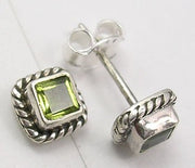 Cercei Argint 925 cu Peridot, 0,7 cm lungime