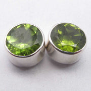 Cercei Argint 925 cu Peridot, 0.8 cm lungime