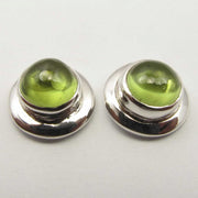Cercei Argint 925 cu Peridot, 0.9 cm lungime