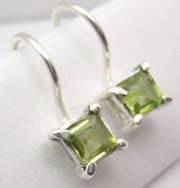 Cercei Argint 925 cu Peridot, 1.6 cm lungime