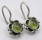 Cercei Argint 925 cu Peridot, 1.8 cm lungime