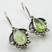 Cercei Argint 925 cu Peridot 2.5 cm lungime
