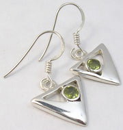 Cercei Argint 925 cu Peridot, 2,9 cm lungime